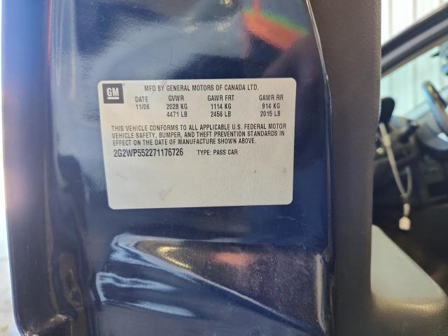 2G2WP552271176726 - 2007 PONTIAC GRAND PRIX Mavi foto 12