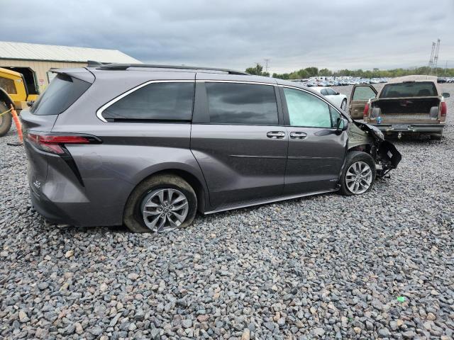 5TDYRKEC8MS053572 - 2021 TOYOTA SIENNA XLE GRAY photo 3