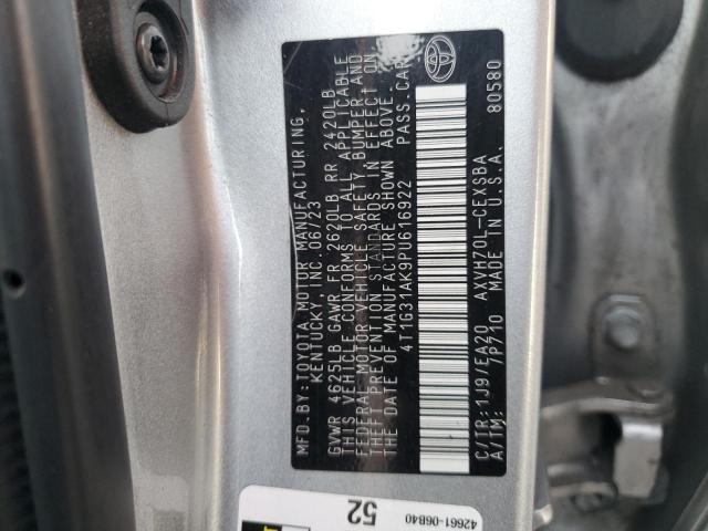 4T1G31AK9PU616922 - 2023 TOYOTA CAMRY SE NIGHT SHADE SILVER photo 12