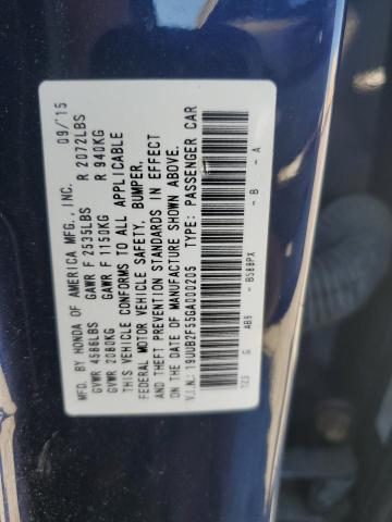 19UUB2F55GA000205 - 2016 ACURA TLX TECH BLUE photo 12