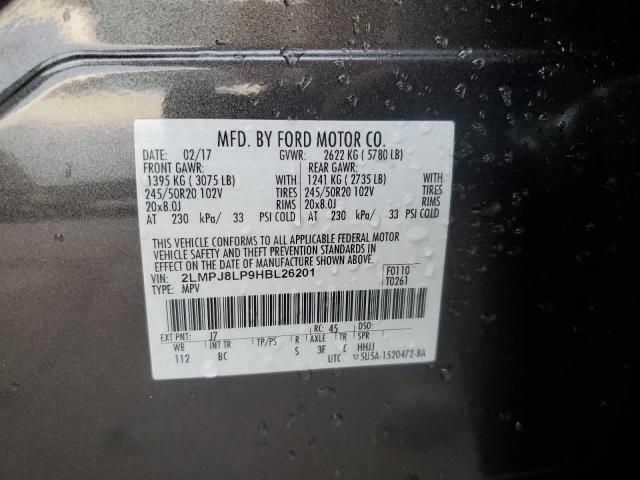 2LMPJ8LP9HBL26201 - 2017 LINCOLN MKX RESERVE Сұр фото 13