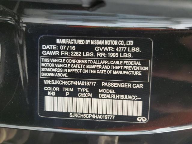 SJKCH5CP4HA019777 - 2017 INFINITI QX30 BASE BLACK photo 14