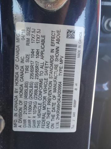 2HKRW6H34JH209964 - 2018 HONDA CR-V LX Mavi fotoğraf 13