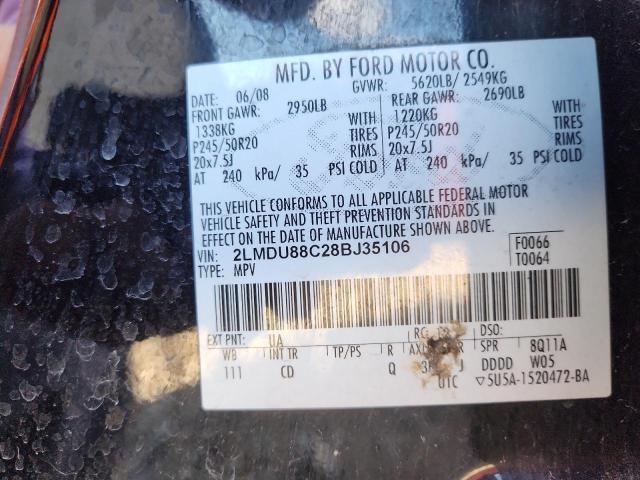 2LMDU88C28BJ35106 - 2008 LINCOLN MKX Qara foto 12