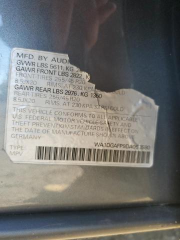 WA1DGAFP9DA051580 - 2013 AUDI Q5 PREMIUM PLUS GRAY photo 13