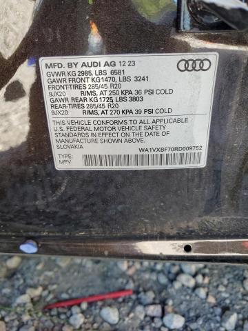 WA1VXBF70RD009752 - 2024 AUDI Q7 PRESTIGE BLACK photo 13