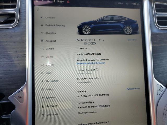 5YJSA1E28GF133512 - 2016 TESLA MODEL S BLUE photo 9