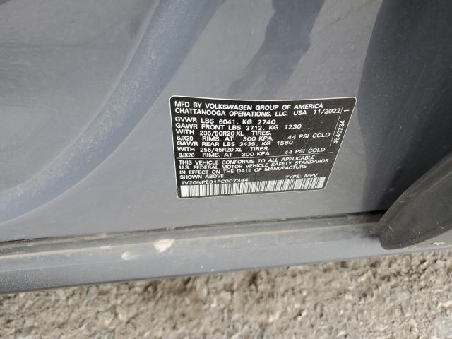 1V2GNPE81PC007344 - 2023 VOLKSWAGEN ID.4 PRO S Серый фото 13