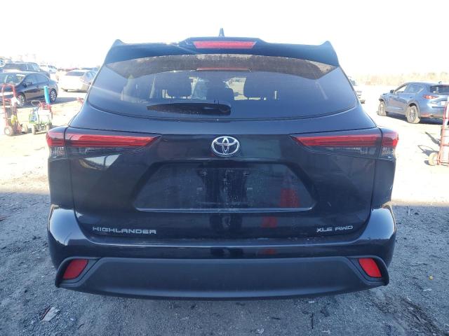 5TDGZRBH6NS195599 - 2022 TOYOTA HIGHLANDER XLE BLACK photo 6