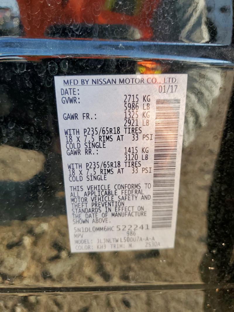 5N1DL0MM6HC522241 - 2017 INFINITI QX60 Qara foto 13