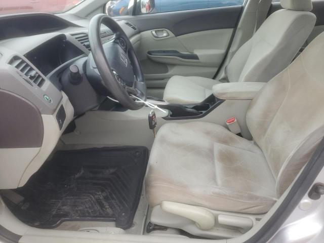 19XFB2F54CE021383 - 2012 HONDA CIVIC LX ვერცხლისფერი ფოტო 7