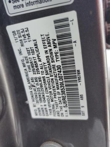 5J6RE38539L007430 - 2009 HONDA CR-V EX BROWN photo 13