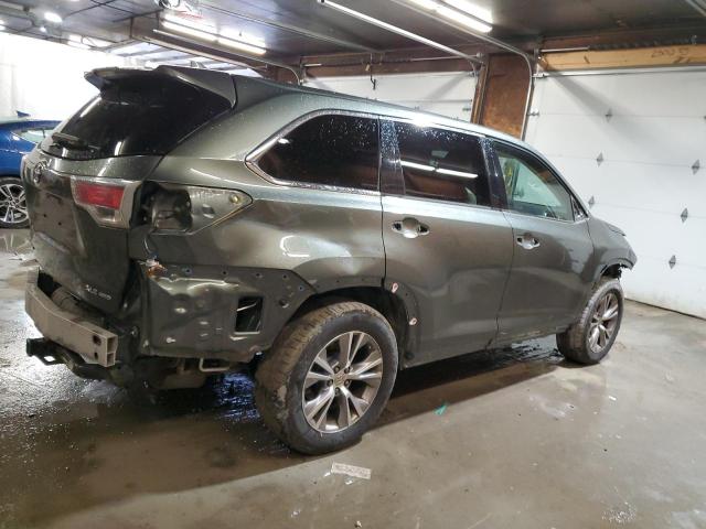5TDJKRFH7ES062242 - 2014 TOYOTA HIGHLANDER XLE 绿色 照片 3