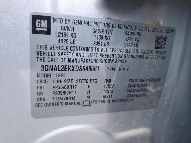 3GNAL2EKXDS640661 - 2013 CHEVROLET CAPTIVA LS 银色 照片 13