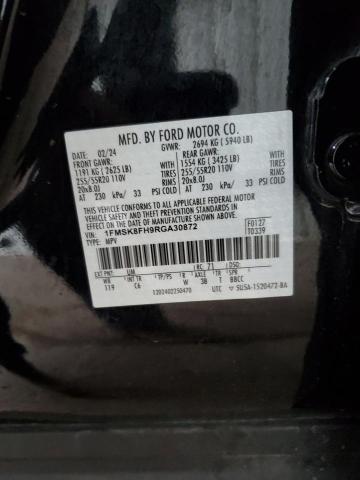 1FMSK8FH9RGA30872 - 2024 FORD EXPLORER LIMITED BLACK photo 14