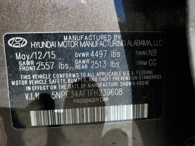 5NPE34AF1FH239608 - 2015 HYUNDAI SONATA SPORT BROWN photo 12