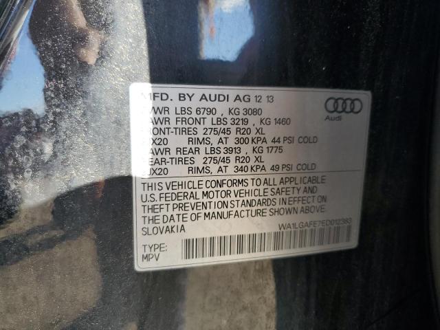 WA1LGAFE7ED012383 - 2014 AUDI Q7 PREMIUM PLUS Negro foto 13