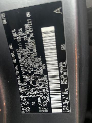 5TDZA22CX5S352868 - 2005 TOYOTA SIENNA XLE SILVER photo 10