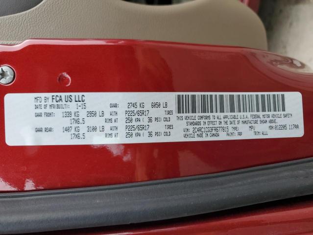 2C4RC1CG3FR677815 - 2015 CHRYSLER TOWN & COU TOURING L MAROON photo 14