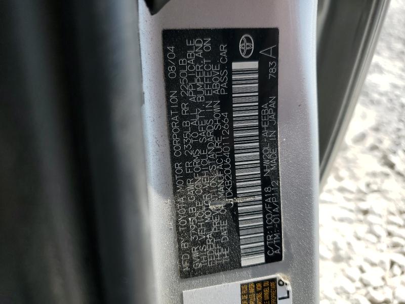 JTDKB20U640112664 - 2004 TOYOTA PRIUS 银色 照片 12