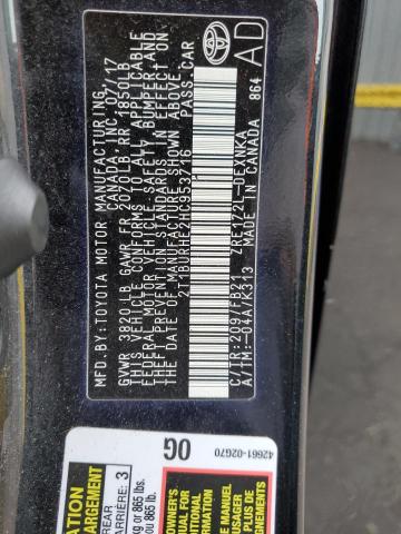 2T1BURHE2HC953716 - 2017 TOYOTA COROLLA L BLACK photo 13