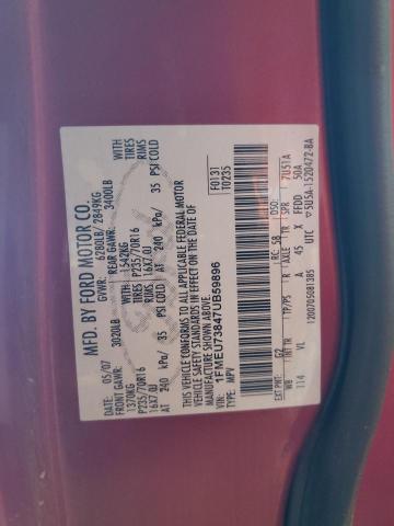 1FMEU73847UB59896 - 2007 FORD EXPLORER XLT RED photo 13