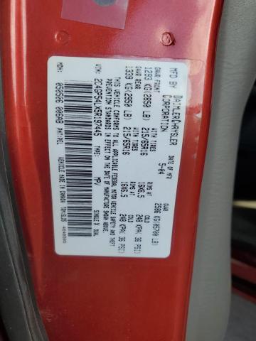 2C4GP54LX5R197445 - 2005 CHRYSLER TOWN & COU TOURING Կարմիր լուսանկար 13