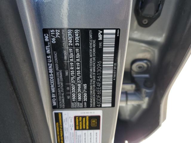 4JGDF6EE4FA613096 - 2015 MERCEDES-BENZ GL 450 4MATIC GRAY photo 12