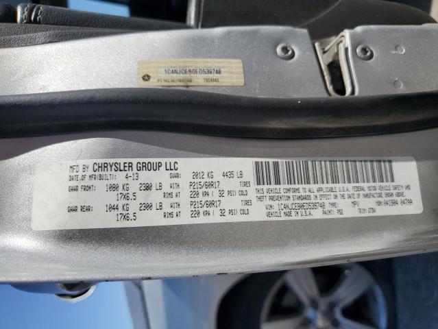 1C4NJCEB0ED539748 - 2014 JEEP COMPASS LATITUDE ვერცხლისფერი ფოტო 13