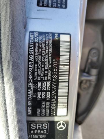 WDBHA29G9YA856705 - 2000 MERCEDES-BENZ C 280 SILVER photo 12