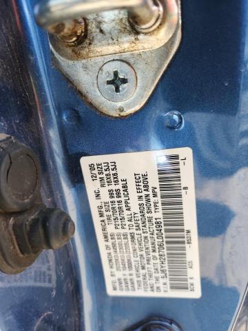 5J6YH28706L004981 - 2006 HONDA ELEMENT EX 蓝色 照片 13