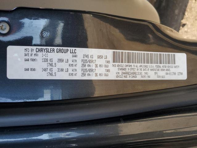 2A4RR8DG4BR613101 - 2011 CHRYSLER TOWN & COU TOURING L BLACK photo 13