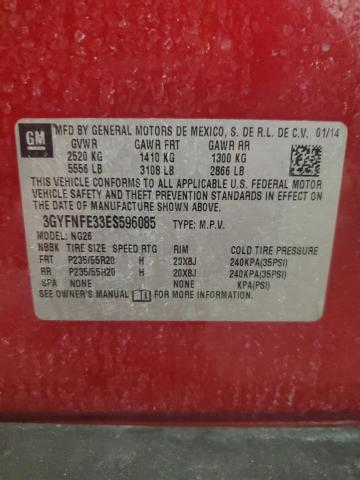 3GYFNFE33ES596085 - 2014 CADILLAC SRX PERFORMANCE COLLECTION Rouge photo 14