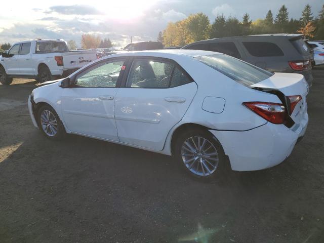 2T1BURHE7EC192726 - 2014 TOYOTA COROLLA L WHITE photo 2