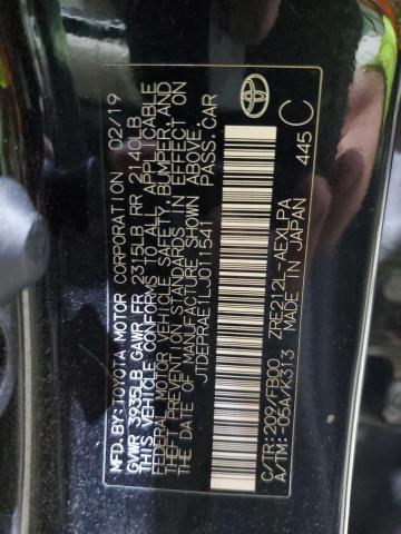 JTDEPRAE1LJ011541 - 2020 TOYOTA COROLLA LE BLUE photo 12