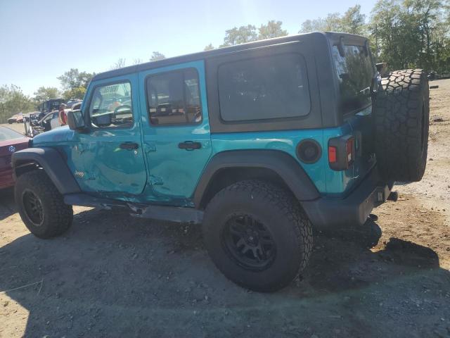 1C4HJXDG2LW177053 - 2020 JEEP WRANGLER U SPORT Turquesa foto 2