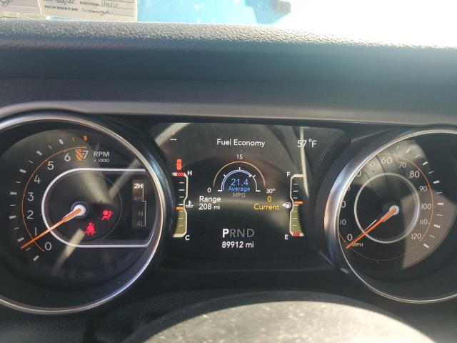 1C4HJXDG2LW177053 - 2020 JEEP WRANGLER U SPORT Turquesa foto 9