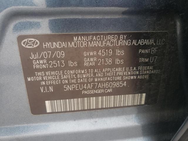 5NPEU4AF7AH609854 - 2010 HYUNDAI SONATA SE Grau Foto 12