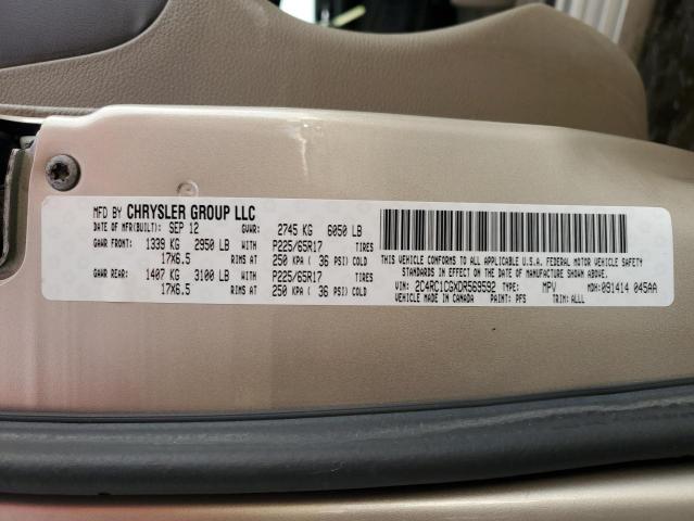 2C4RC1CGXDR569592 - 2013 CHRYSLER TOWN & COU TOURING L TAN photo 14