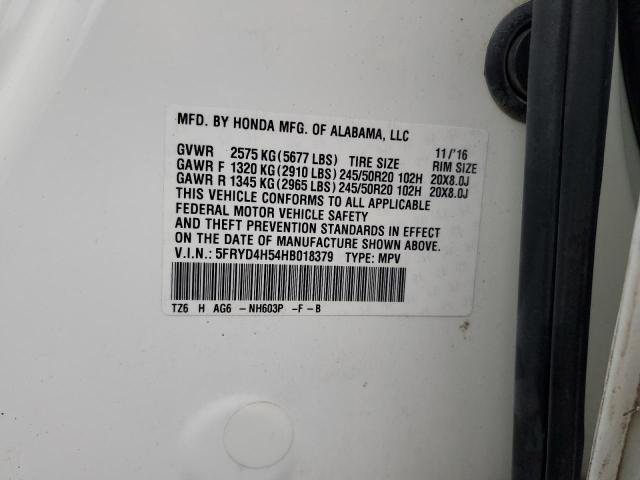 5FRYD4H54HB018379 - 2017 ACURA MDX TECHNOLOGY Ağ foto 13
