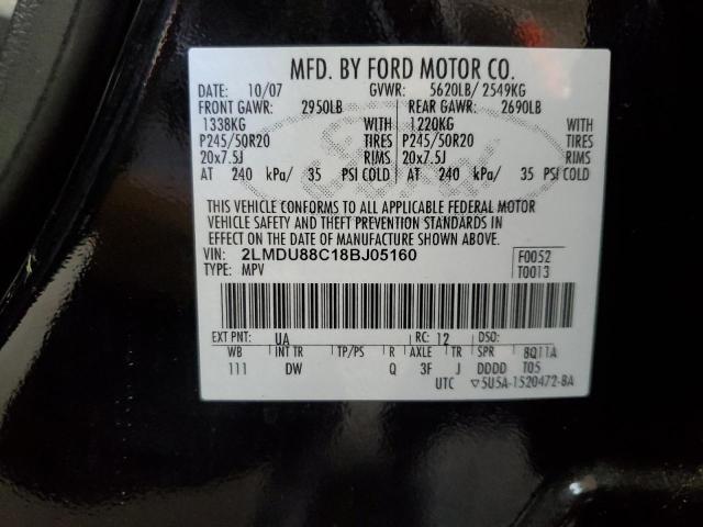 2LMDU88C18BJ05160 - 2008 LINCOLN MKX Қара фото 13