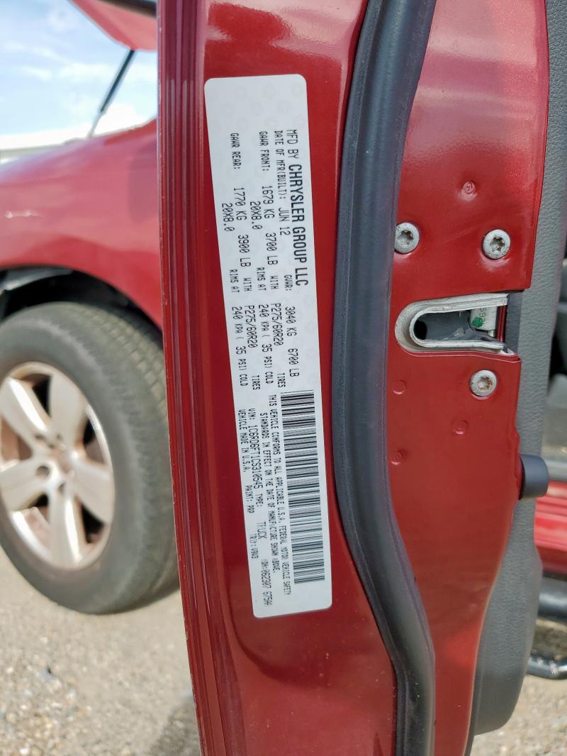 1C6RD6FT1CS310545 - 2012 DODGE RAM 1500 ST Rot Foto 12