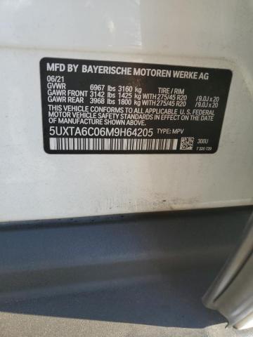 5UXTA6C06M9H64205 - 2021 BMW X5 XDRIVE45E WHITE photo 13
