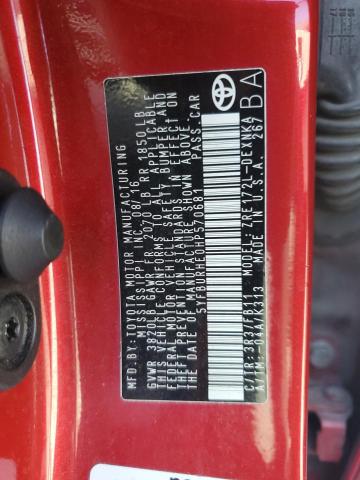 5YFBURHE0HP570681 - 2017 TOYOTA COROLLA L 红色 照片 12