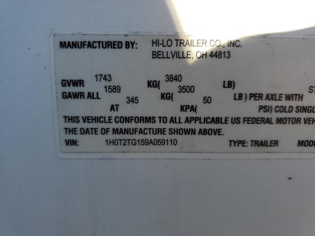 1H0T2TG159A059110 - 2009 HOLDIAY RAMBLER TRAILER WHITE photo 10