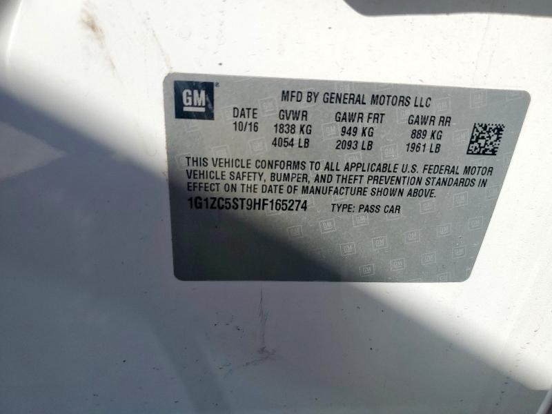 1G1ZC5ST9HF165274 - 2017 CHEVROLET MALIBU LS Blanco foto 13