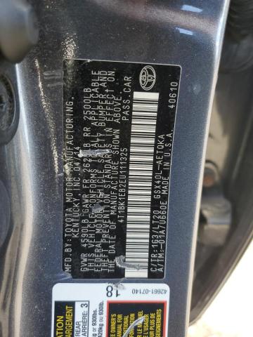 4T1BK1EB2EU111325 - 2014 TOYOTA AVALON BASE 灰色 照片 12