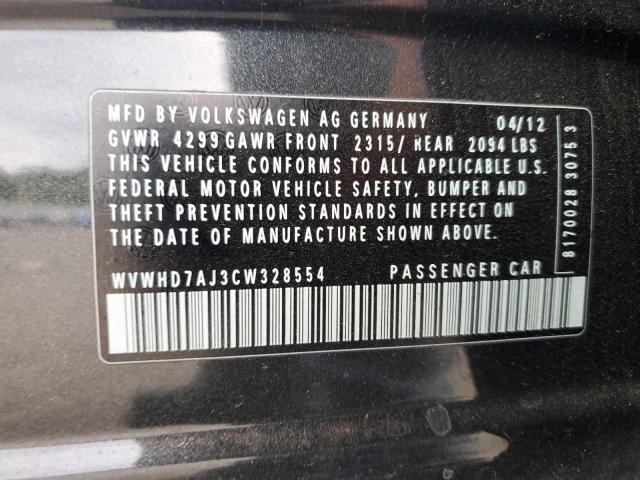 WVWHD7AJ3CW328554 - 2012 VOLKSWAGEN GTI GRAY photo 13