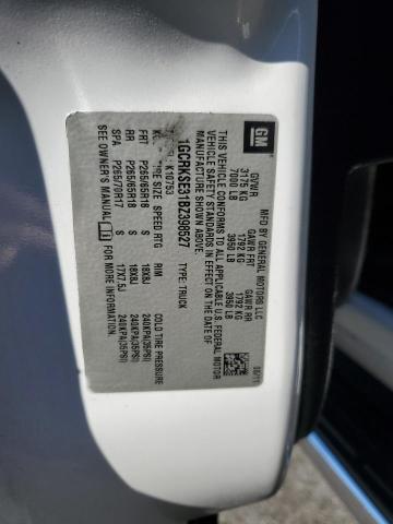 1GCRKSE31BZ398527 - 2011 CHEVROLET SILVERADO K1500 LT 白色 照片 12