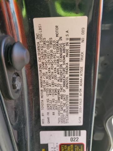 5TEJU62N18Z572999 - 2008 TOYOTA TACOMA DOUBLE CAB PRERUNNER BLACK photo 12